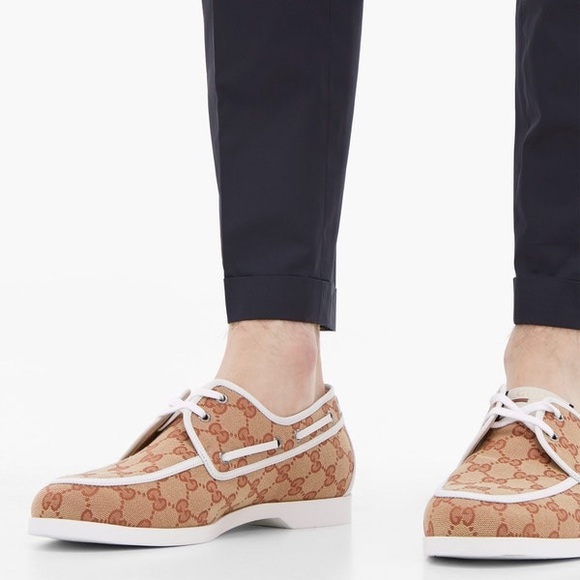 gucci gg canvas boat shoe - Picture 1 of 9